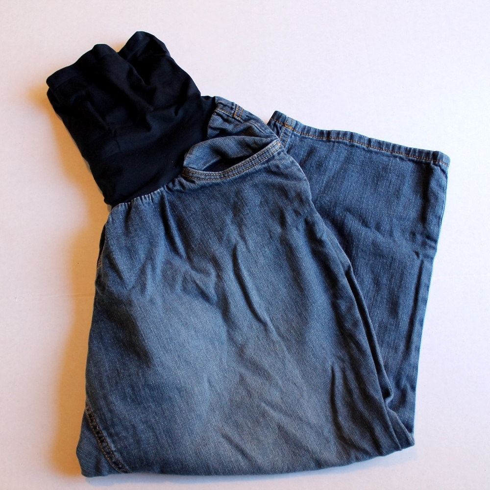 Indigo Blue Maternity Jean Capris 2X